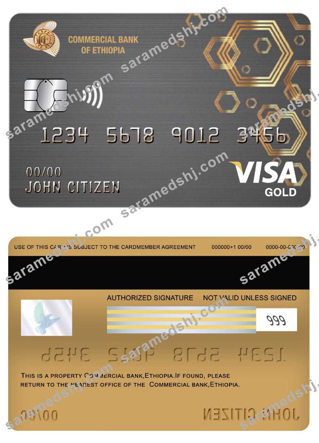 Ethiopia Commercial bank visa gold card